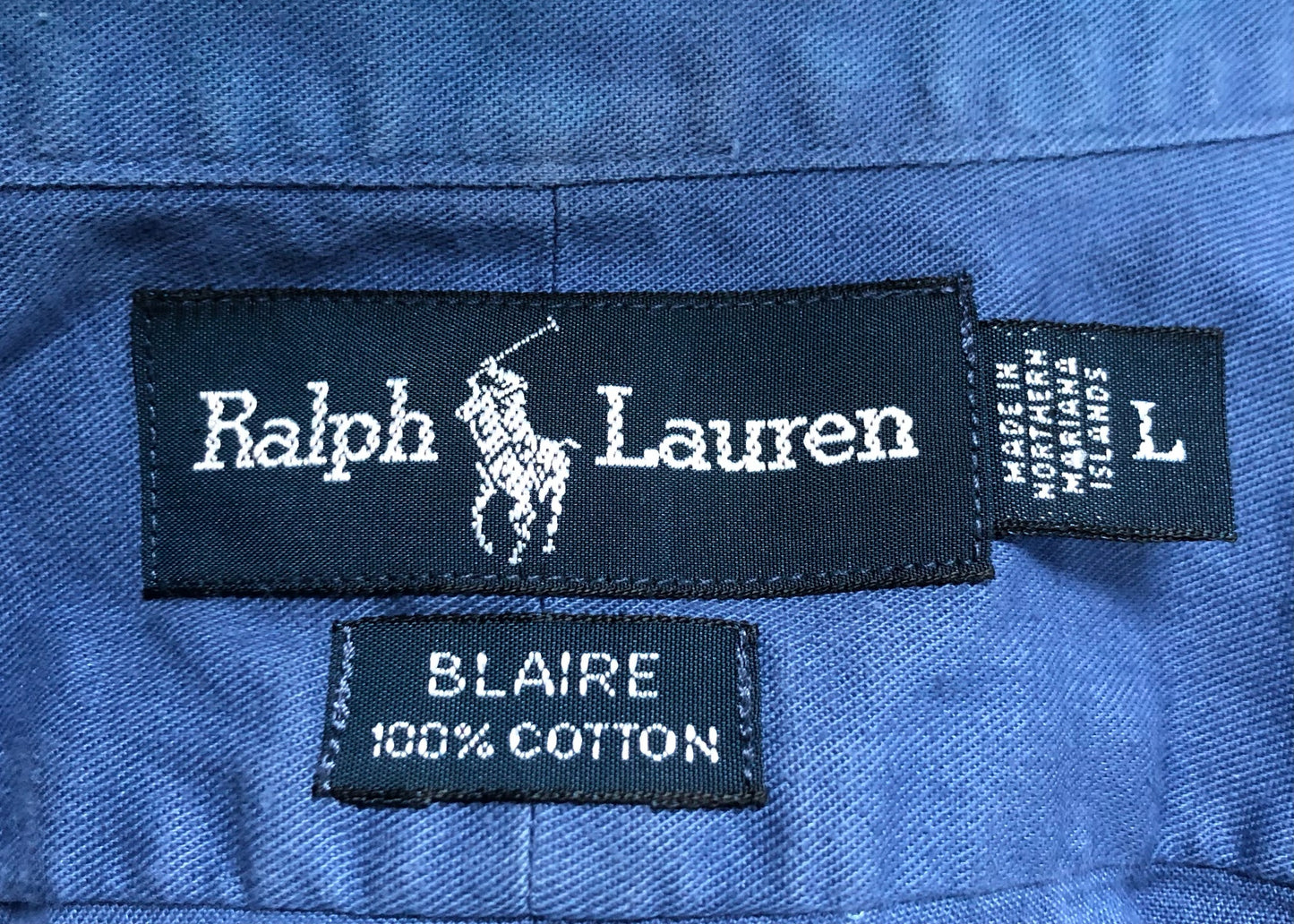 Camisa de botones Polo Ralph Lauren 🏇🏼  en color azul Talla XL Entalle Regular (ver descripción)
