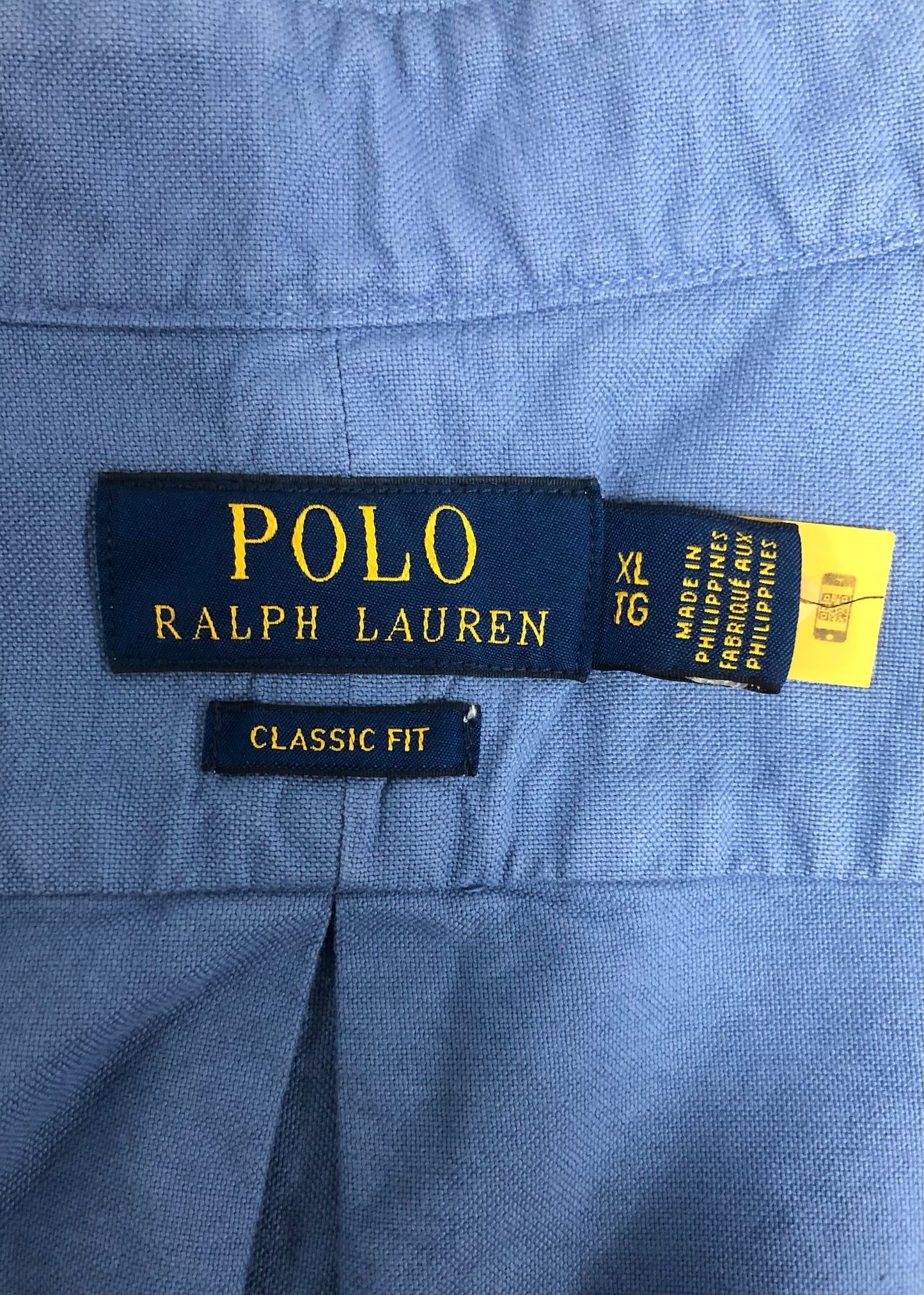 Camisa de botones Polo Ralph Lauren 🏇🏼 Oxford en color azul grisáceo Talla XL Entalle Clásico