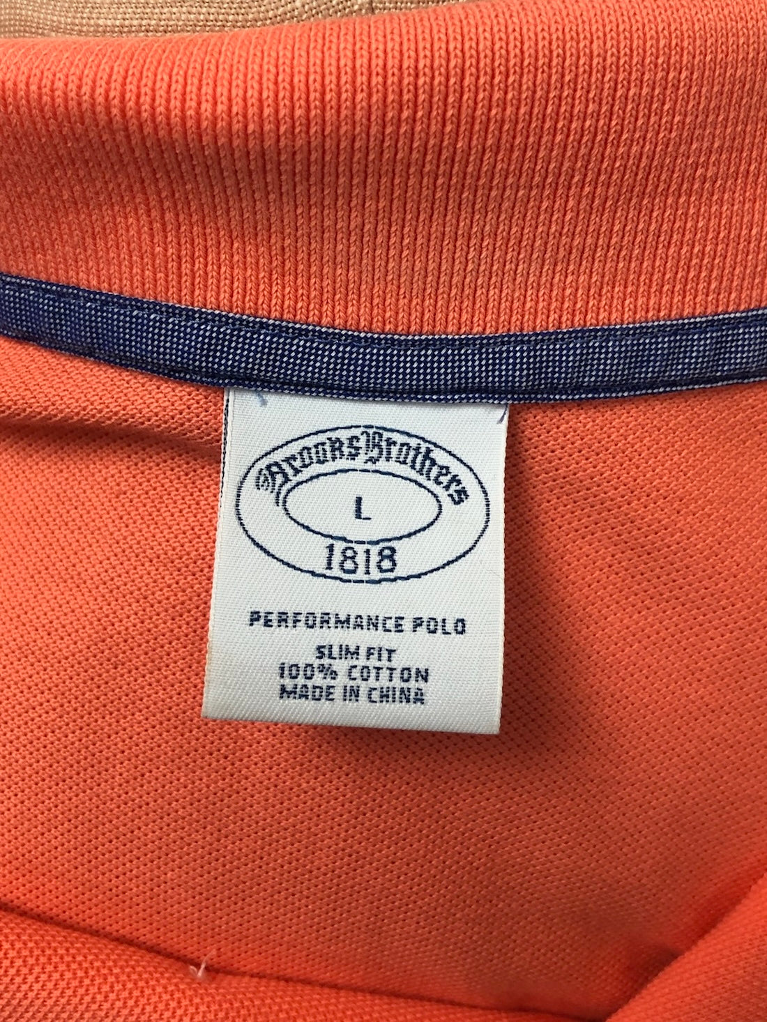Camiseta Polo Brooks Brothers 🐑 color naranja Talla L Entalle Slim Fit