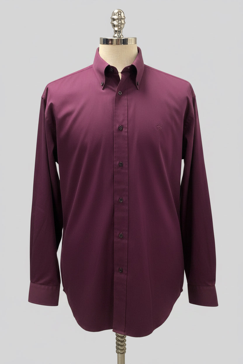 Camisa de botones Brooks Brothers 🐑 color rojo oscuro Talla XXL Entalle Regular