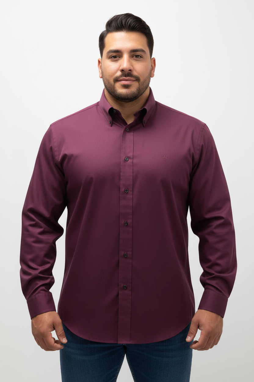 Camisa de botones Brooks Brothers 🐑 color rojo oscuro Talla XXL Entalle Regular