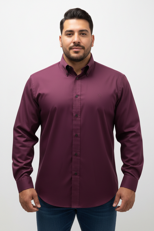 Camisa de botones Brooks Brothers 🐑 color rojo oscuro Talla XXL Entalle Regular