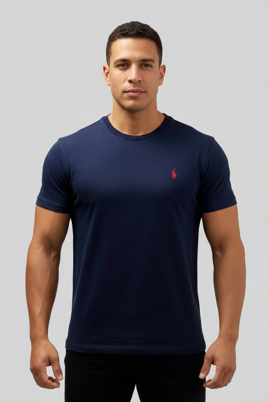 Camiseta cuello redondo Polo Ralph Lauren 🏇🏼 color azul navy Talla M Entalle Regular