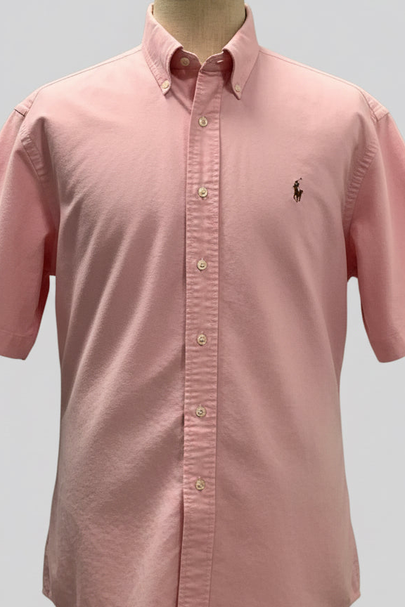 Camisa de botones Polo Ralph Lauren 🏇🏼 Oxford Color rosado claro Talla XXL Entalle Regular