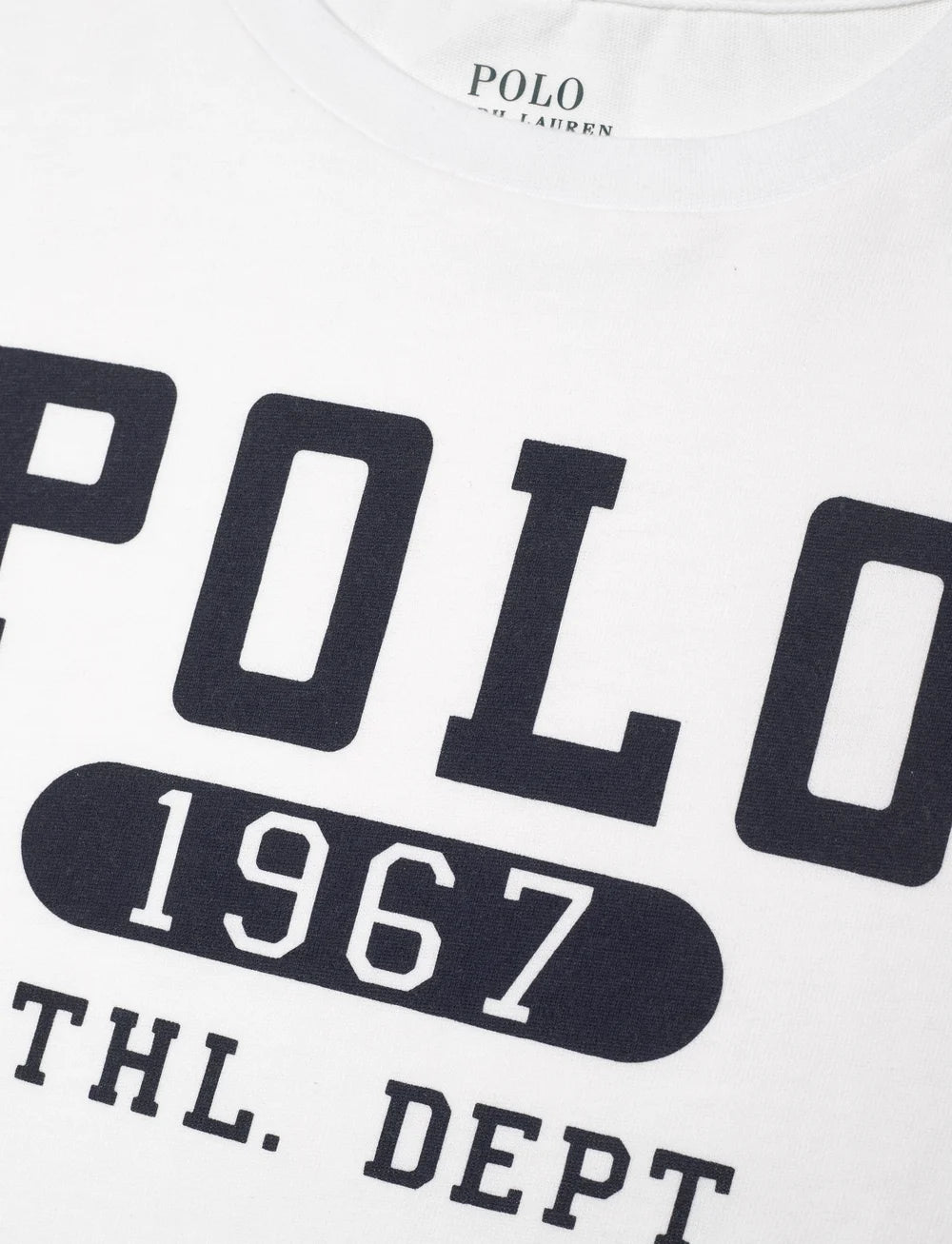 Camiseta cuello Redondo Polo Ralph Lauren 🏇🏼 color blanco con logo Polo 1967 Talla XL Entalle Regular