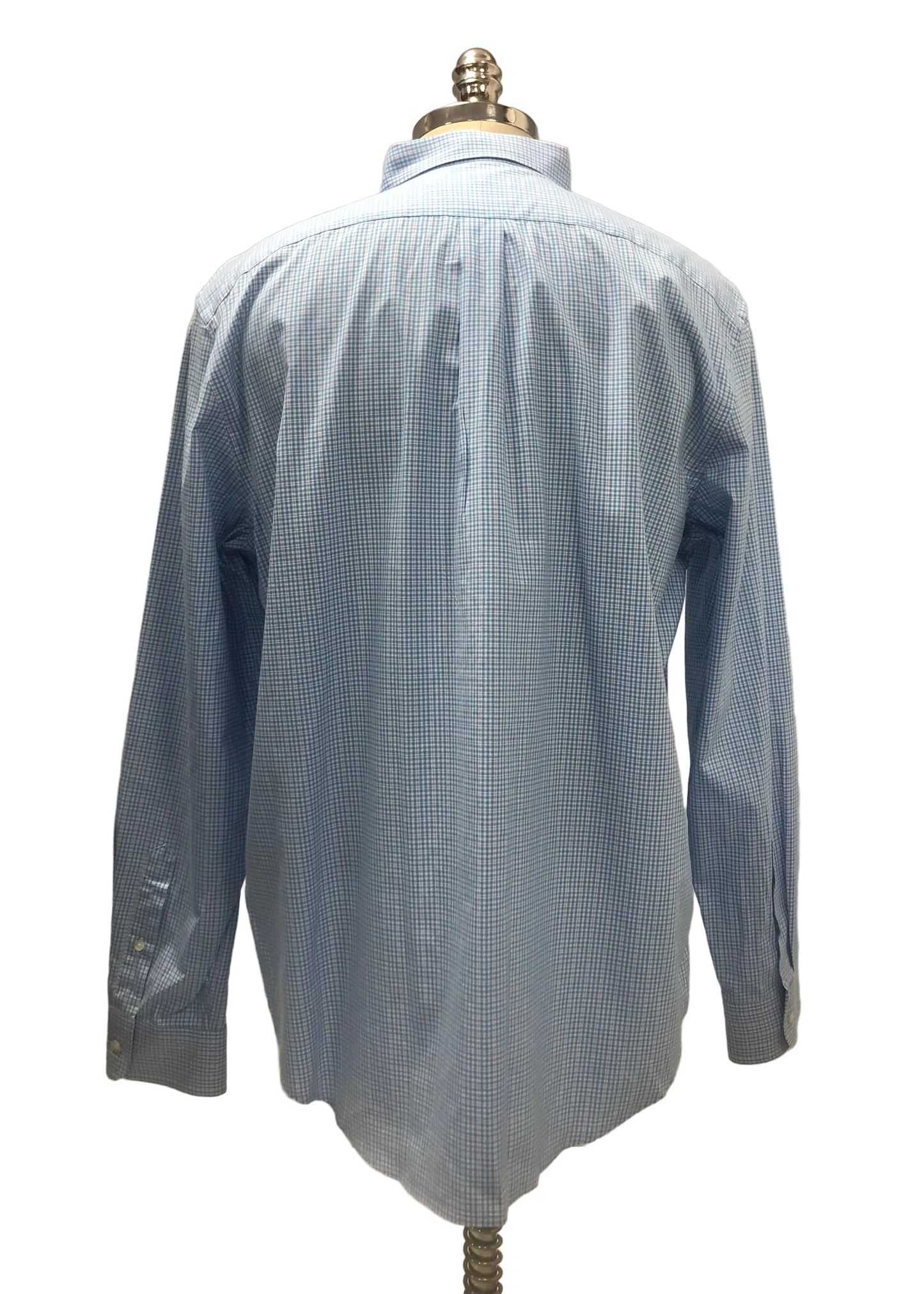Camisa Vineyard Vines 🐳 Color blanco de cuadros en color azul y rosado Talla L Entalle Clásico