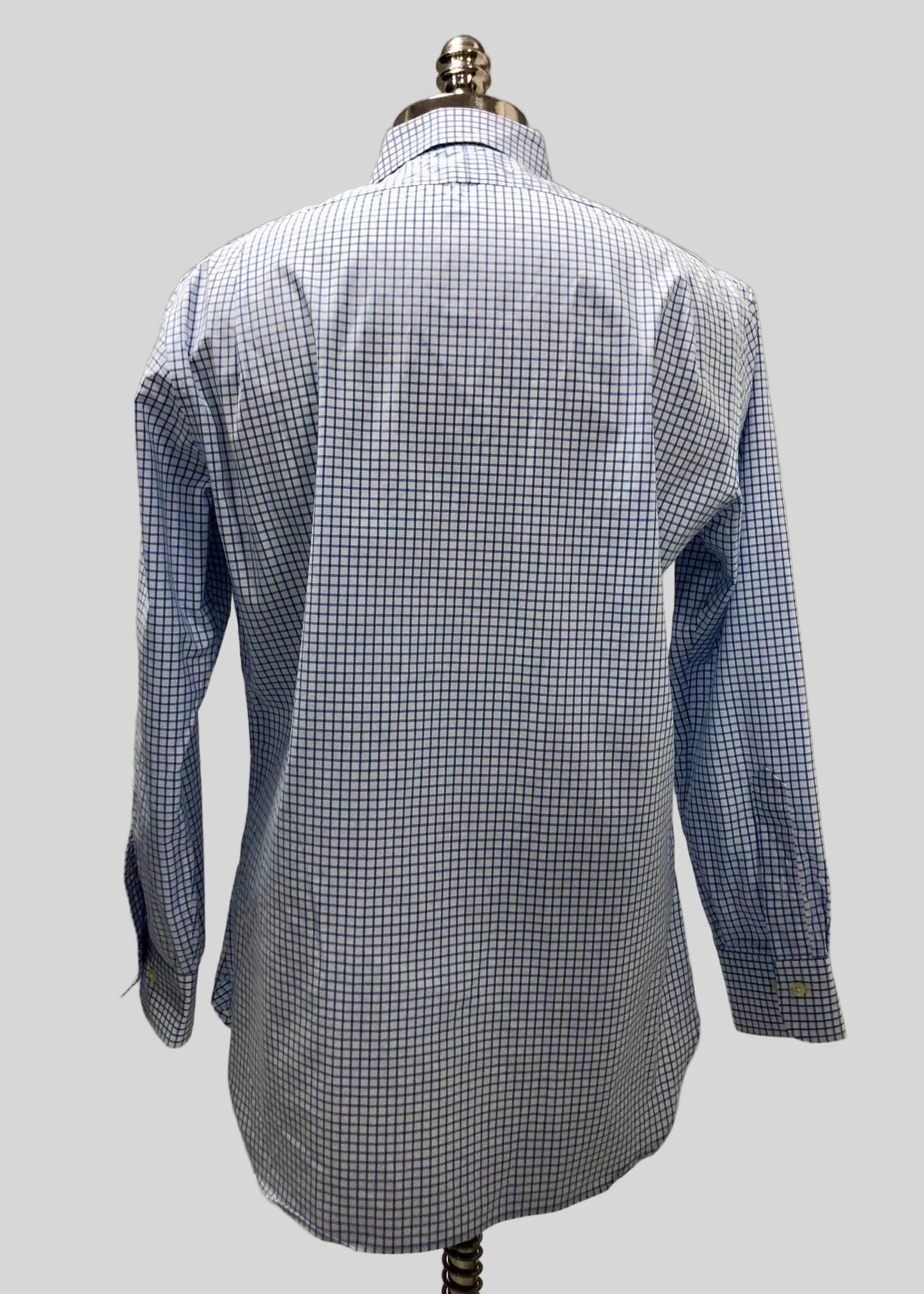 Camisa de botones Polo Ralph Lauren 🏇🏼 Color blanco de cuadros en azul Talla L Entalle Slim Fit