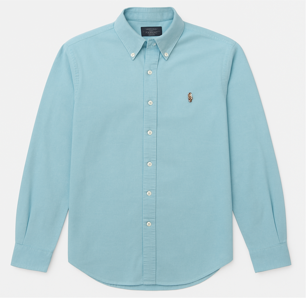 Camisa de botones Polo Ralph Lauren 🏇🏼 Oxford en color turquesa Talla S Entalle Regular