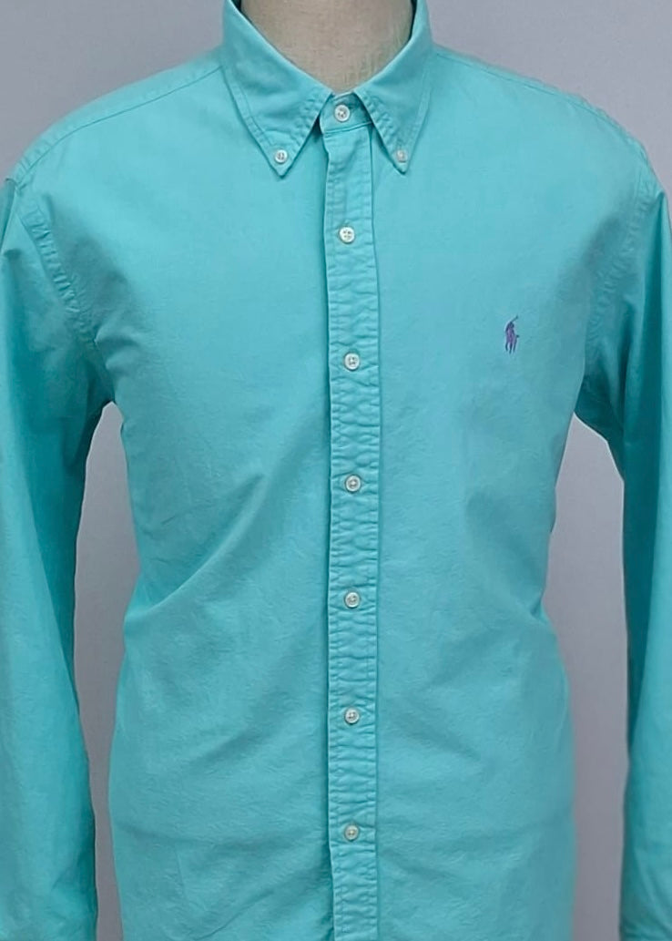 Camisa de botones Polo Ralph Lauren 🏇🏼 Oxford en color turquesa Talla XL Entalle Regular (ver descripción)