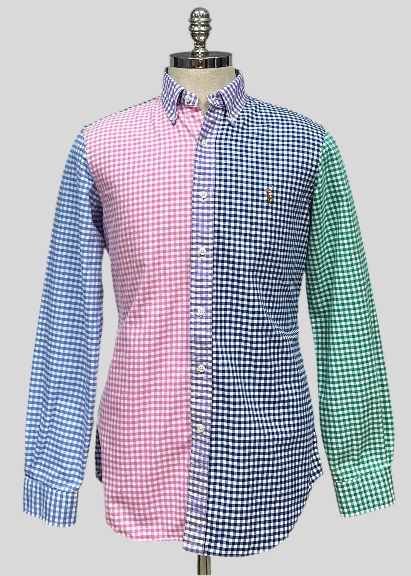Camisa de botones Polo Ralph Lauren 🏇🏼 Oxford de cuadros gingham multicolor Talla M Entalle Regular