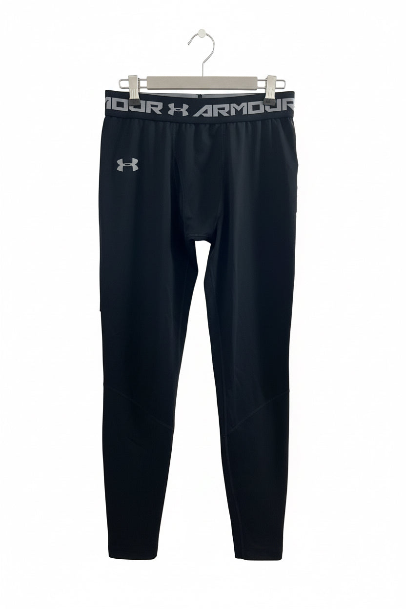 Malla de entrenamiento licra Under Armour 🏋🏽 Pro Dri-FIT para hombre en Color Negro y cintura negro y gris Talla L
