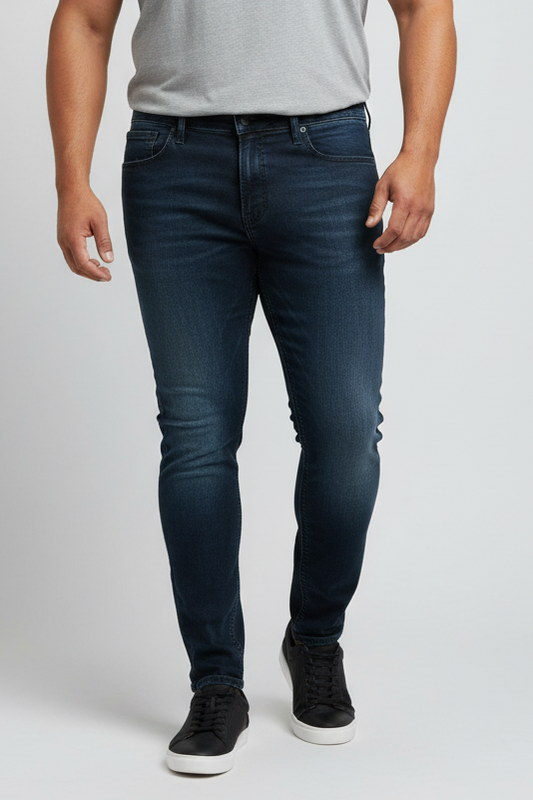 Pantalon jeans Express color azul navy Talla 38x30 Corte Skinny Fit