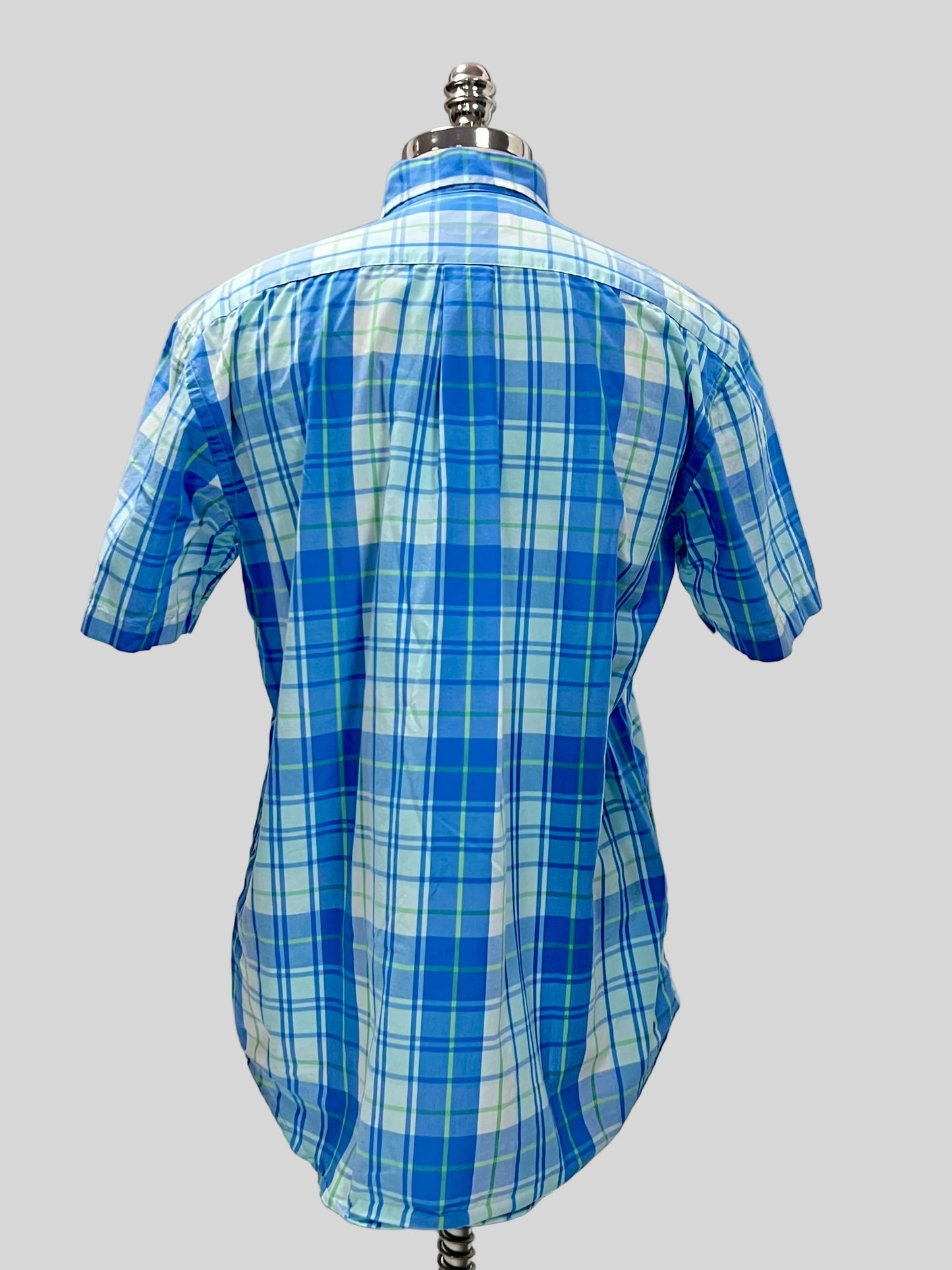 Camisa de botones Vineyard Vines 🐳 con patrón de cuadros en color azul, verde y blanco Talla M Entalle Regular
