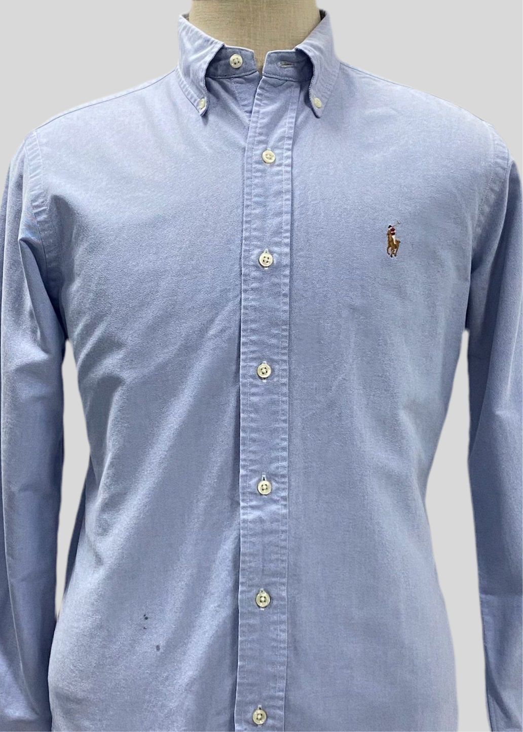 Camisa de botones Polo Ralph Lauren 🏇🏼 Oxford en color celeste Talla S Entalle Clásico (ver descripción)