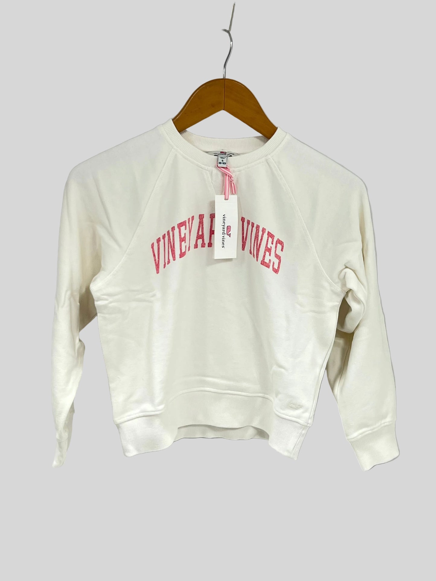 Conjunto de Sueter y pantalón de niña Vineyard Vines 🐳 color blanco con logo rosado Talla S (8-10)