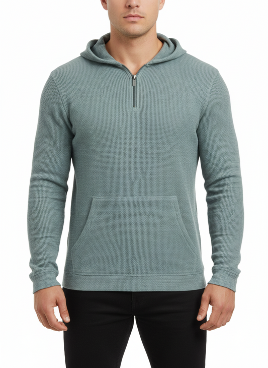 Sueter Jersey con capucha Michael Kors color gris claro Talla L