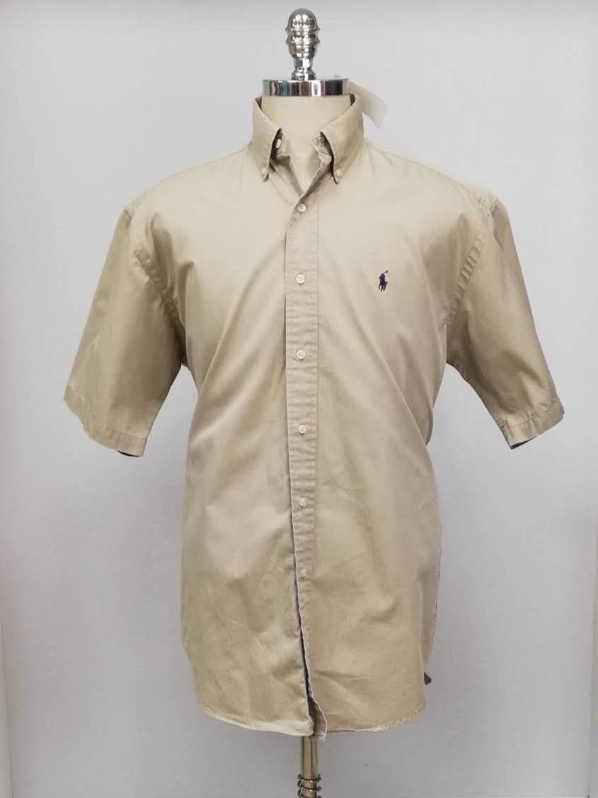 Camisa de botones Polo Ralph Lauren 🏇🏼 Color Kaki Talla L Entalle Regular(ver descripción)