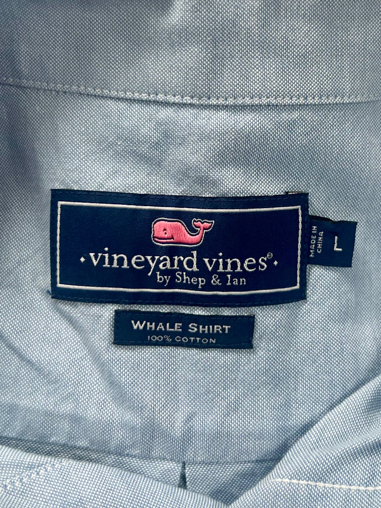 Camisa de botones Vineyard Vines 🐳 Oxford Color celeste Talla L Entalle Regular