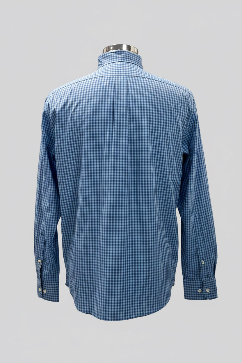 Camisa de botones Vineyard Vines 🐳 de cuadros en color azul y celeste Talla M Entalle Slim Fit