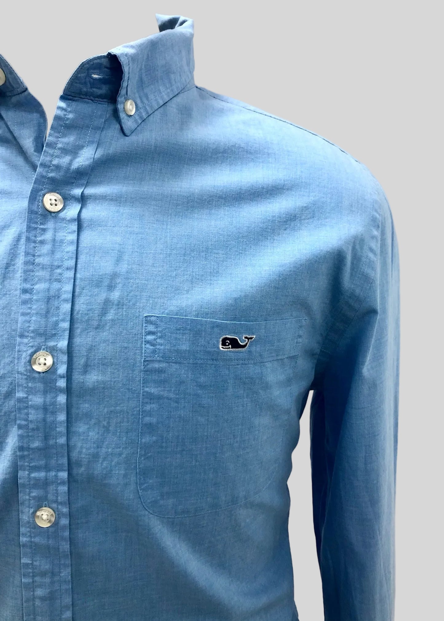 Camisa de botones Vineyard Vines 🐳 Color Azul claro Talla M Entalle Slim Fit