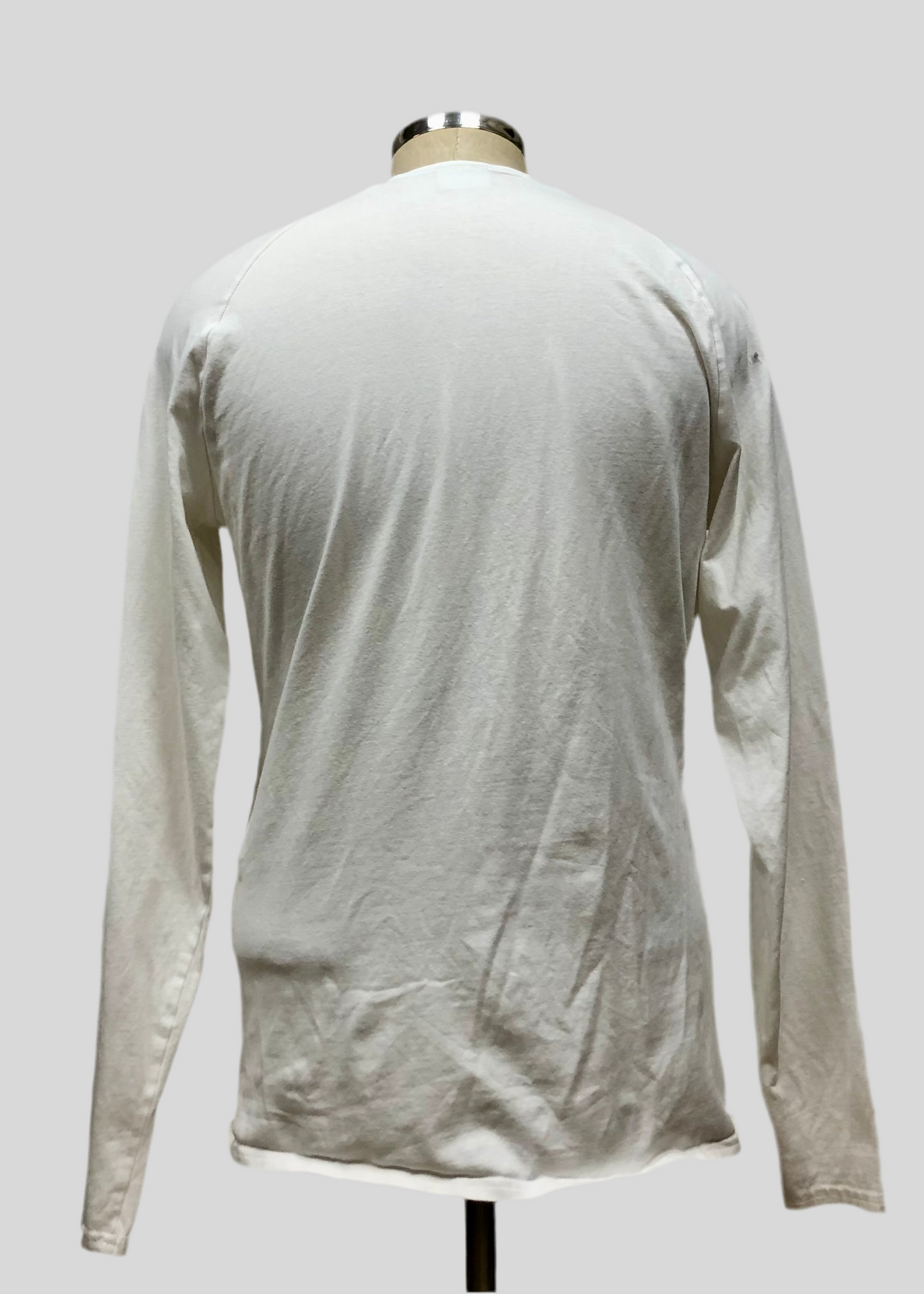 Camiseta de entrenamiento cuello redondo Gymshark 🏋🏽 color blanco manga larga, Talla XL