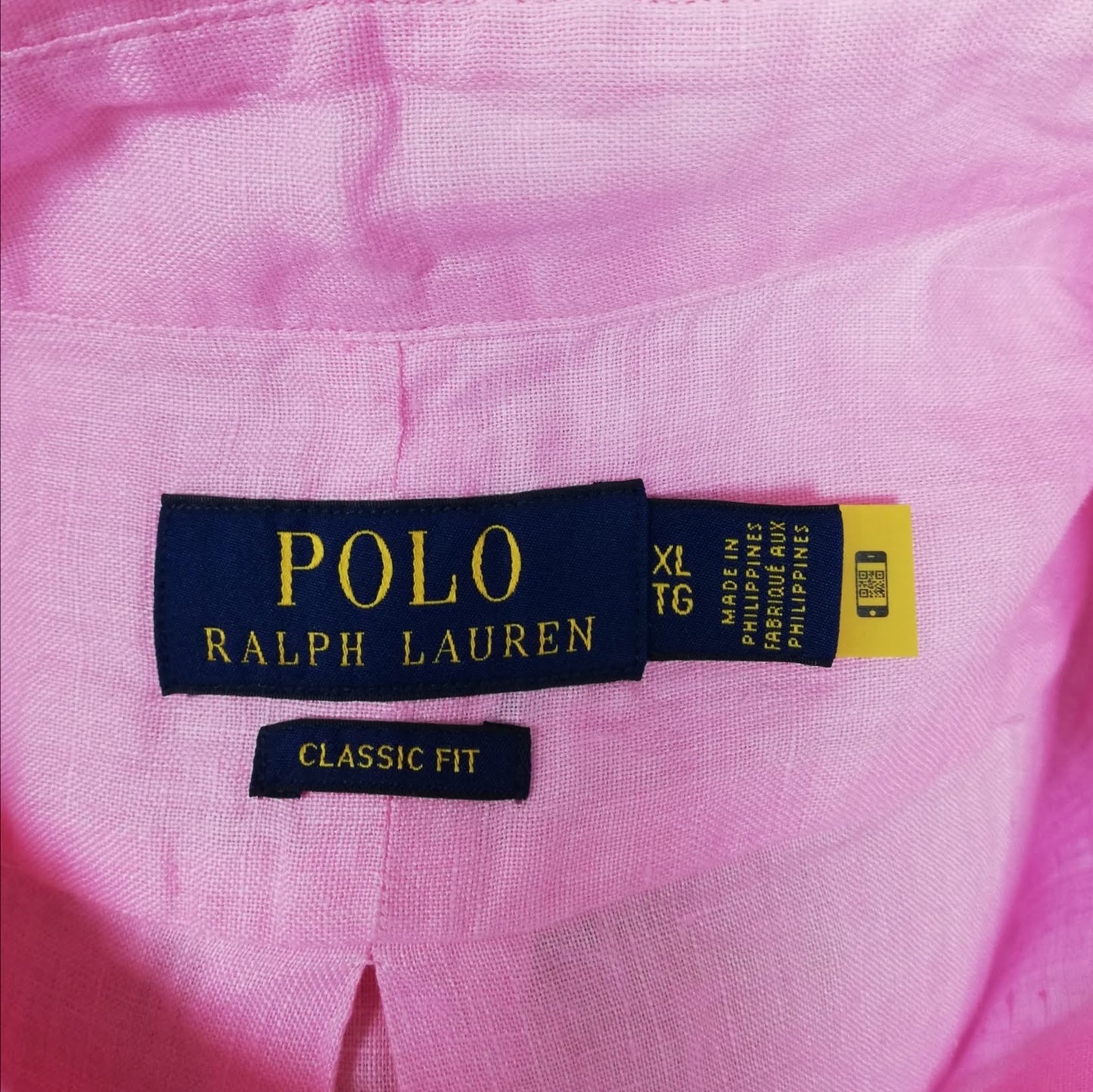 Camisa Polo Ralph Lauren 🏇🏼 de Lino en color rosado claro Talla XL Entalle Clásico