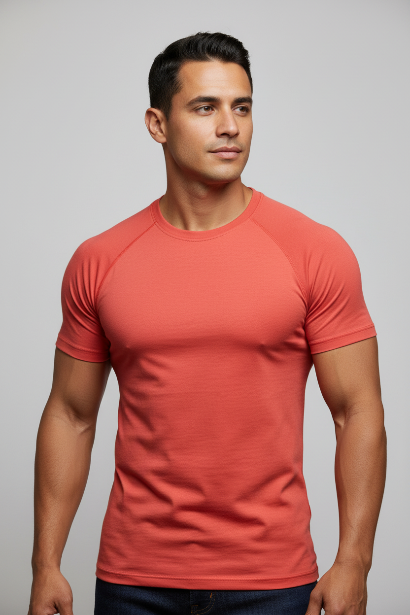Camiseta cuello redondo Fabletics 🏋🏽 color naranja Talla L