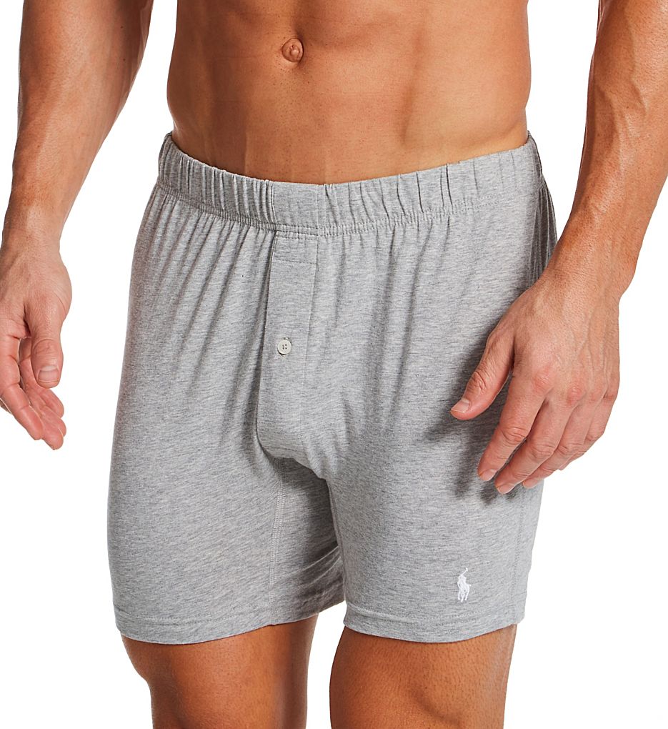 Paquete de 3 Boxer tejido Polo Ralph Lauren 🏇🏼 Classic Fit Tela algodón stretch color gris y negro Talla L