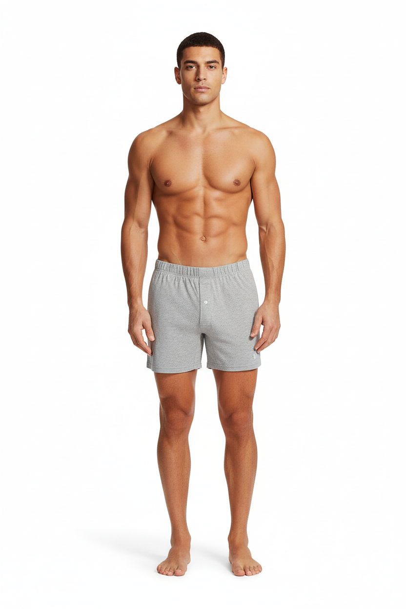 Paquete de 3 Boxer tejido Polo Ralph Lauren 🏇🏼 Classic Fit Tela algodón stretch color gris y negro Talla L