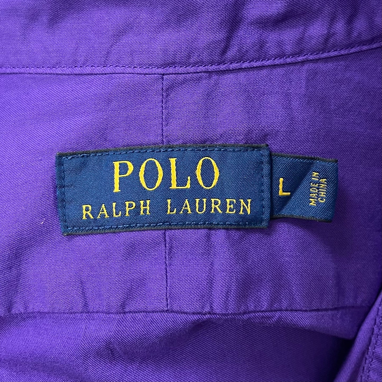 Camisa de botones Polo Ralph Lauren 🏇🏼 en color morado Talla L Entalle Regular