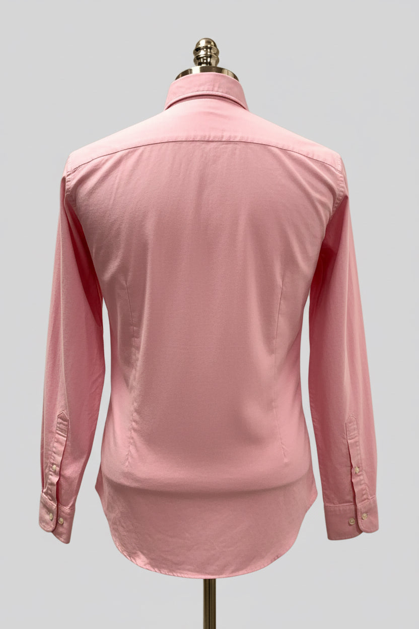 Camisa de botones Brooks Brothers 🐑 Oxford color rosado Talla S Entalle Slim Fit