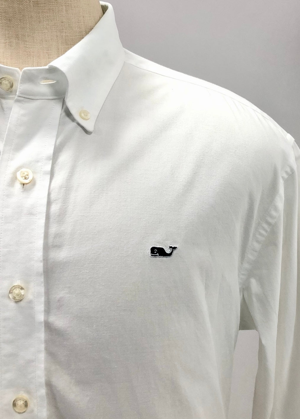 Camisa de botones Vineyard Vines 🐳  Color blanco Talla L Entalle Regular