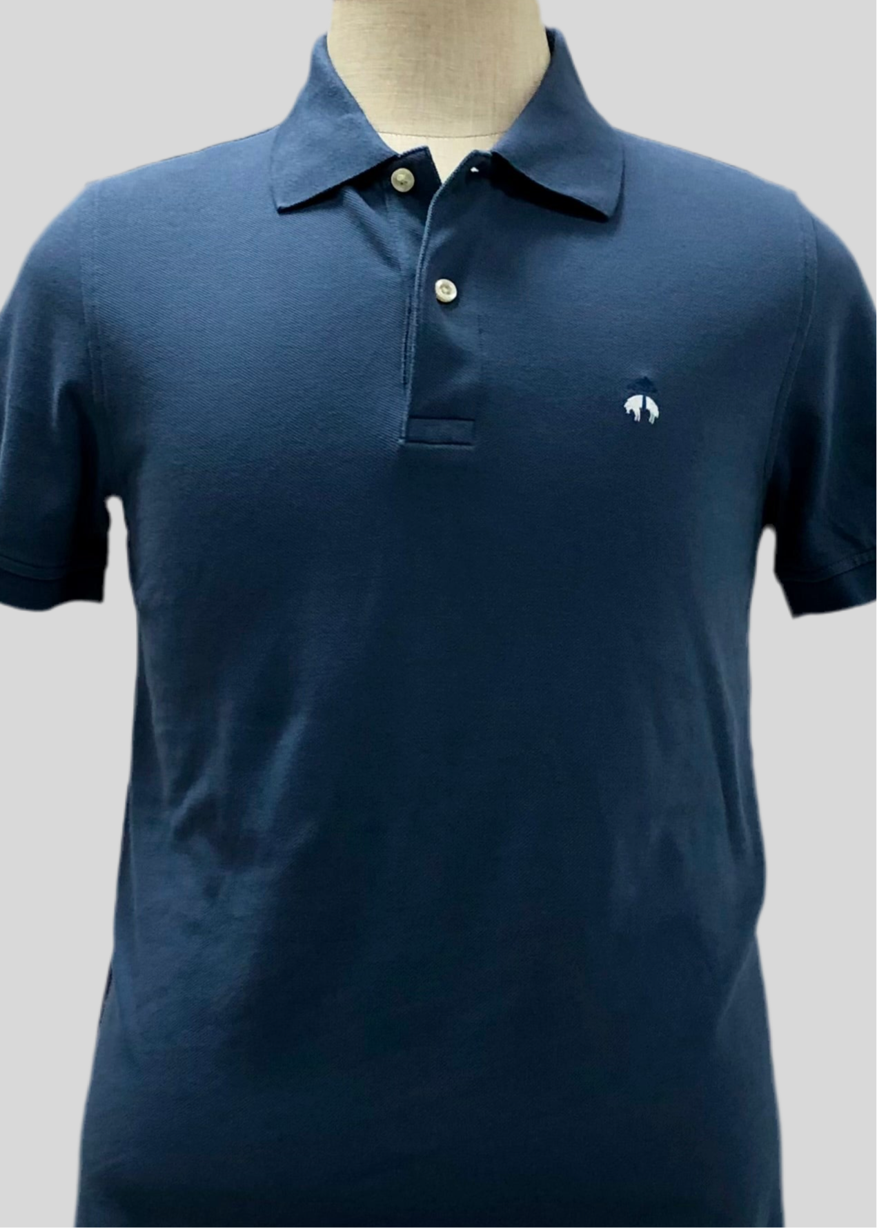 Camiseta Polo Brooks Brothers 🐑 color azul grisáceo Talla S Entalle Slim Fit