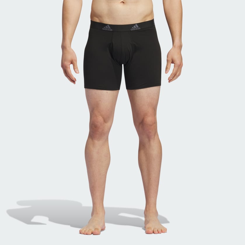 Combo de 3 Boxers Briefs Adidas Tela Performance Stretch color Negro Talla M