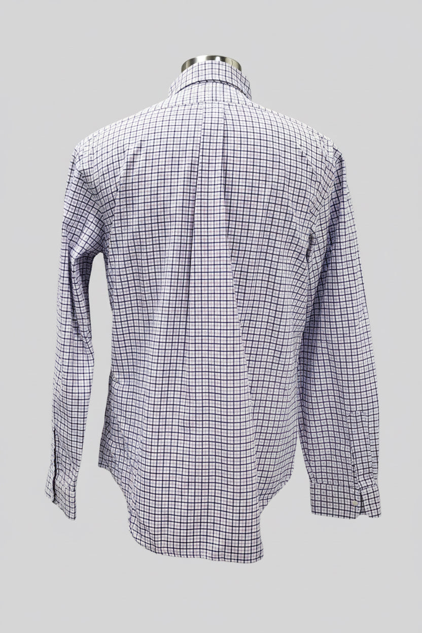 Camisa de botones Polo Ralph Lauren 🏇🏼 Oxford color blanco de cuadros rosado y azul Talla XL Entalle Regular
