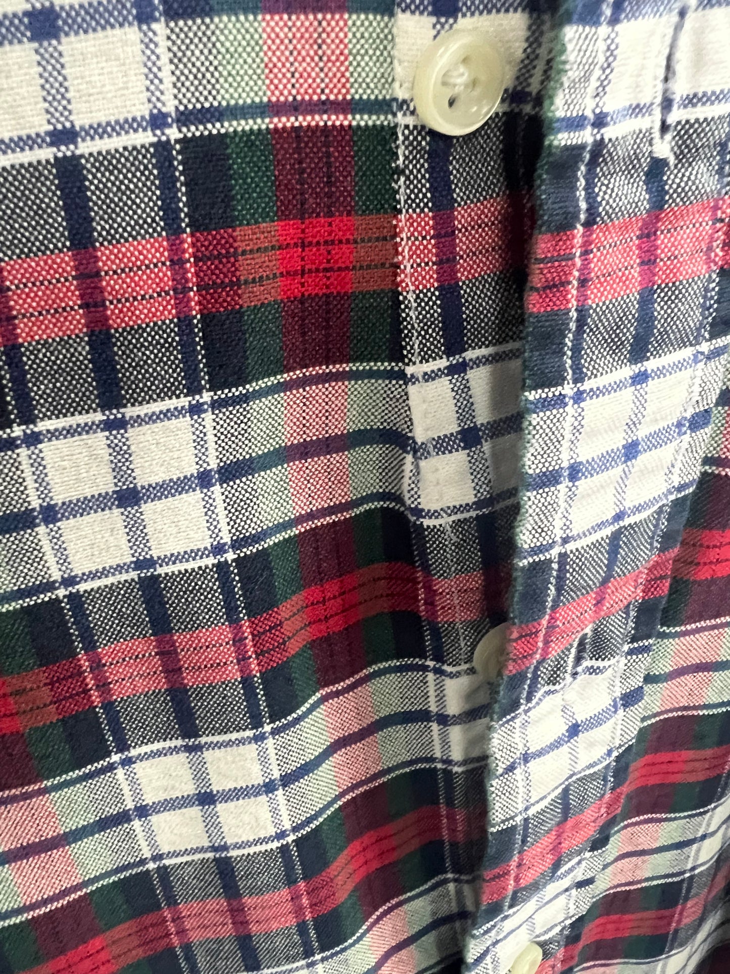 Camisa de botones Polo Ralph Lauren 🏇🏼 de cuadros tartán en color rojo, verde, azul navy y blanco Talla L Entalle Custom Fit (ver descripción)