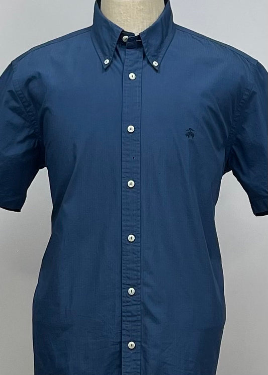 Camisa de botones Brooks Brothers 🐑 color azul oscuro Talla L Entalle Regular