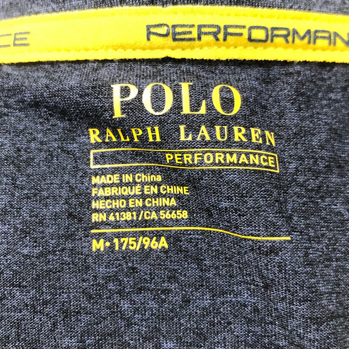 Sueter Jersey Polo Ralph Lauren 🏇🏼 Performance color azul grisaceo y logo en amarillo Talla M