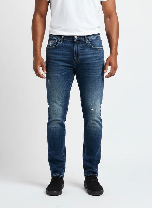 Pantalon jeans American Eagle 🦅  color azul Talla 34x34 Corte Straight Fit