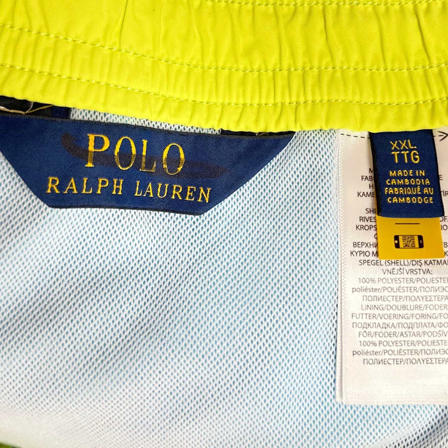 Short de baño Polo Ralph Lauren 🏇🏼 color turquesa y logo bordado en color verde intenso talla XXL