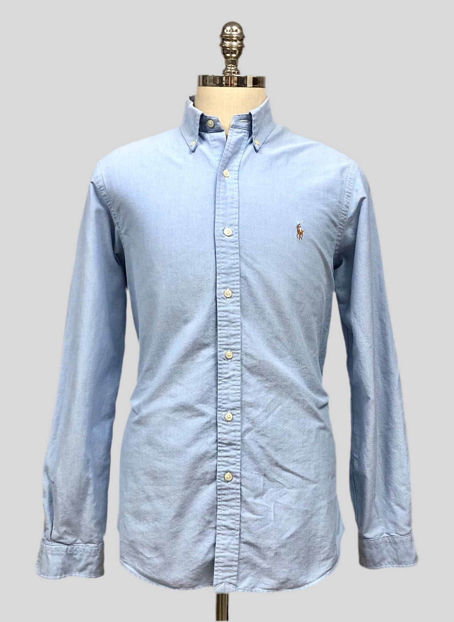 Camisa de botones Polo Ralph Lauren 🏇🏼 Oxford en color celeste Talla L Entalle Regular