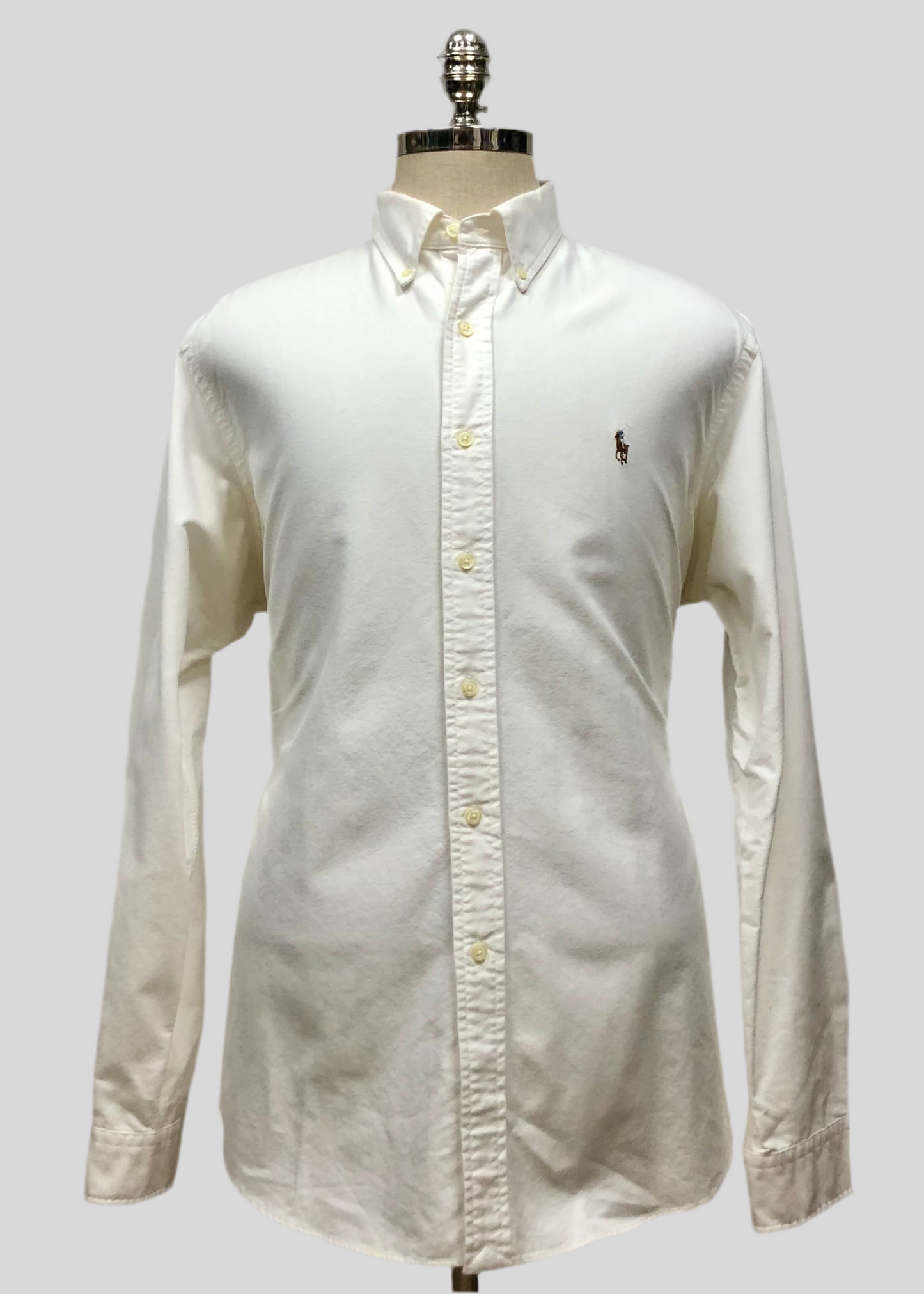 Camisa de botones Polo Ralph Lauren 🏇🏼 Oxford en color blanco Talla XL Entalle Custom Fit