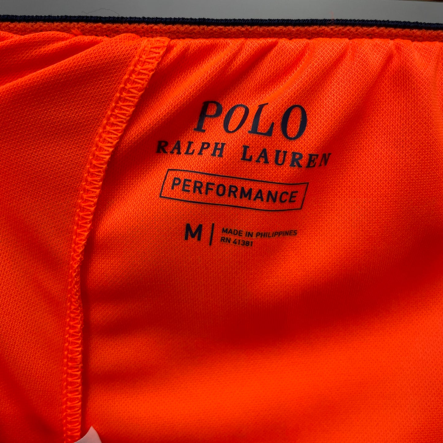 Short Deportivo Polo Ralph Lauren 🏇 Tela performance color naranja neón talla M