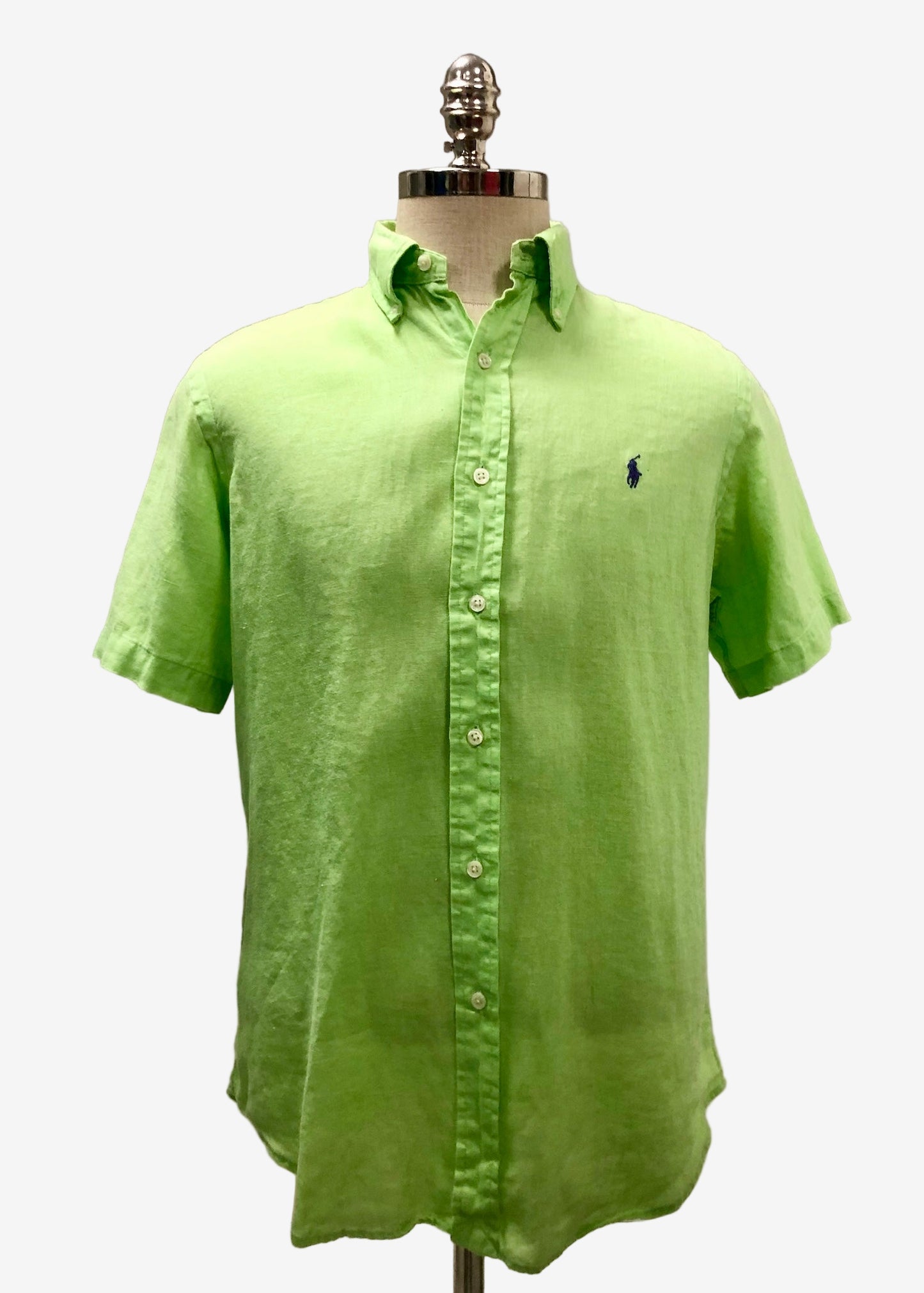 Camisa de botones Polo Ralph Lauren 🏇🏼 de Lino en color verde intenso Talla M Entalle Regular