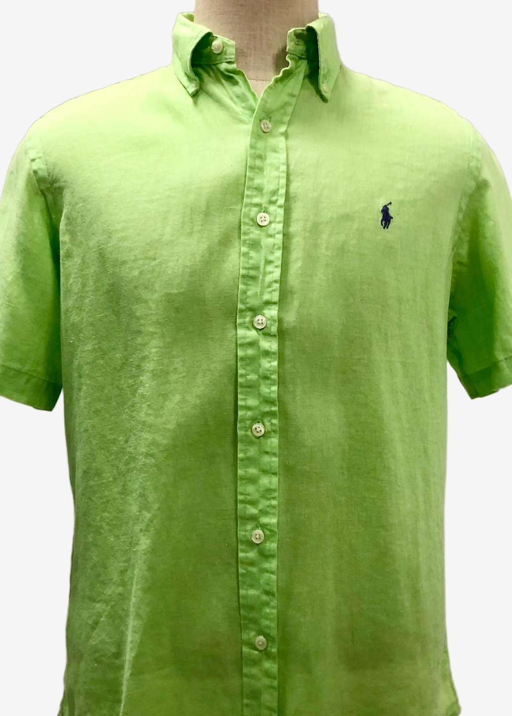 Camisa de botones Polo Ralph Lauren 🏇🏼 de Lino en color verde intenso Talla M Entalle Regular
