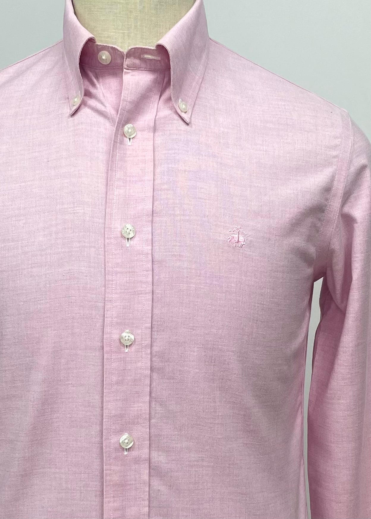 Camisa Brooks Brothers 🐑 Oxford color rosado Talla Small Entalle Regular