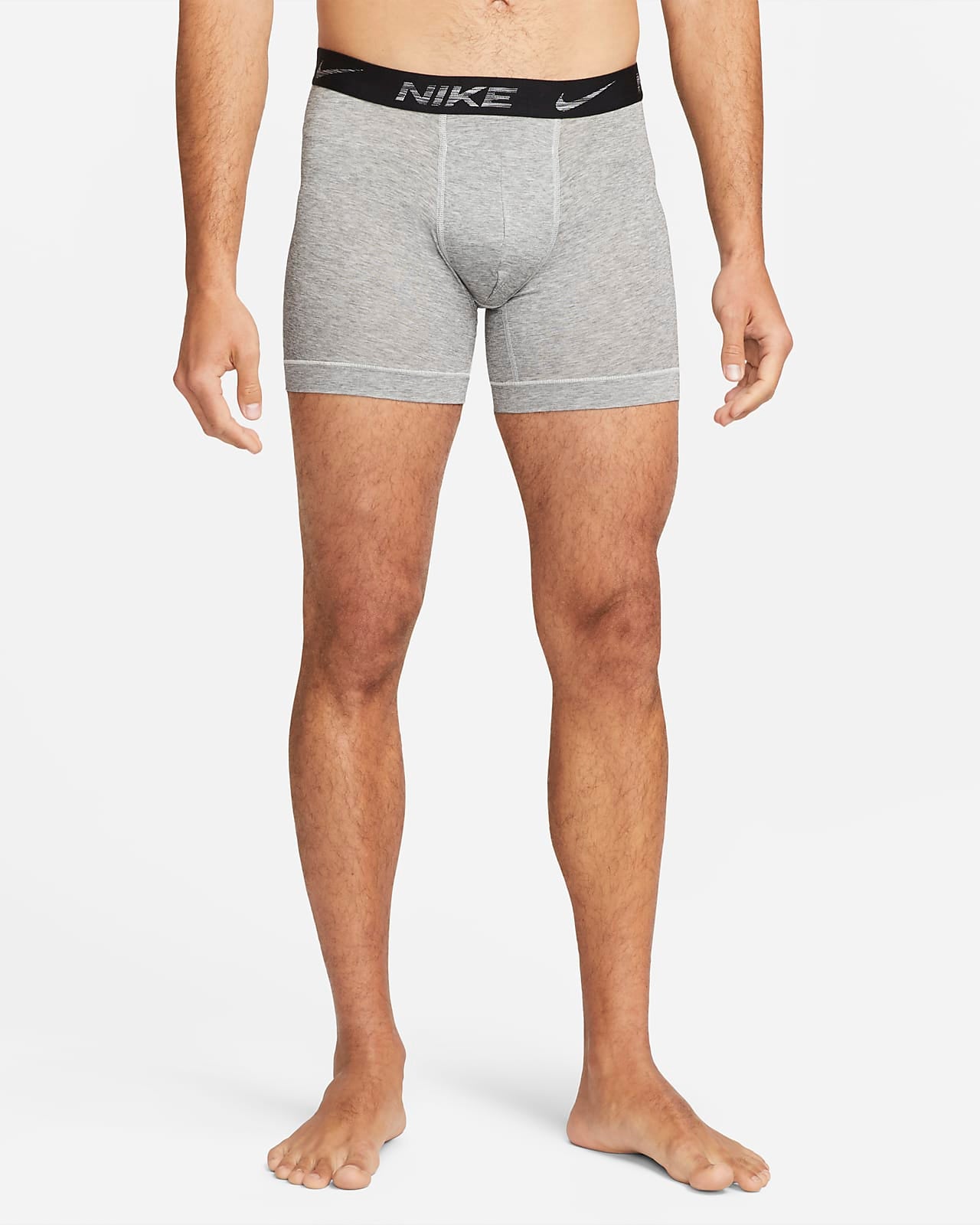 Paquete de 2 Calzoncillos tipo Boxer Nike Dri-Fit Ultra Stretch Micro - Tela dry-fit en color gris Talla M