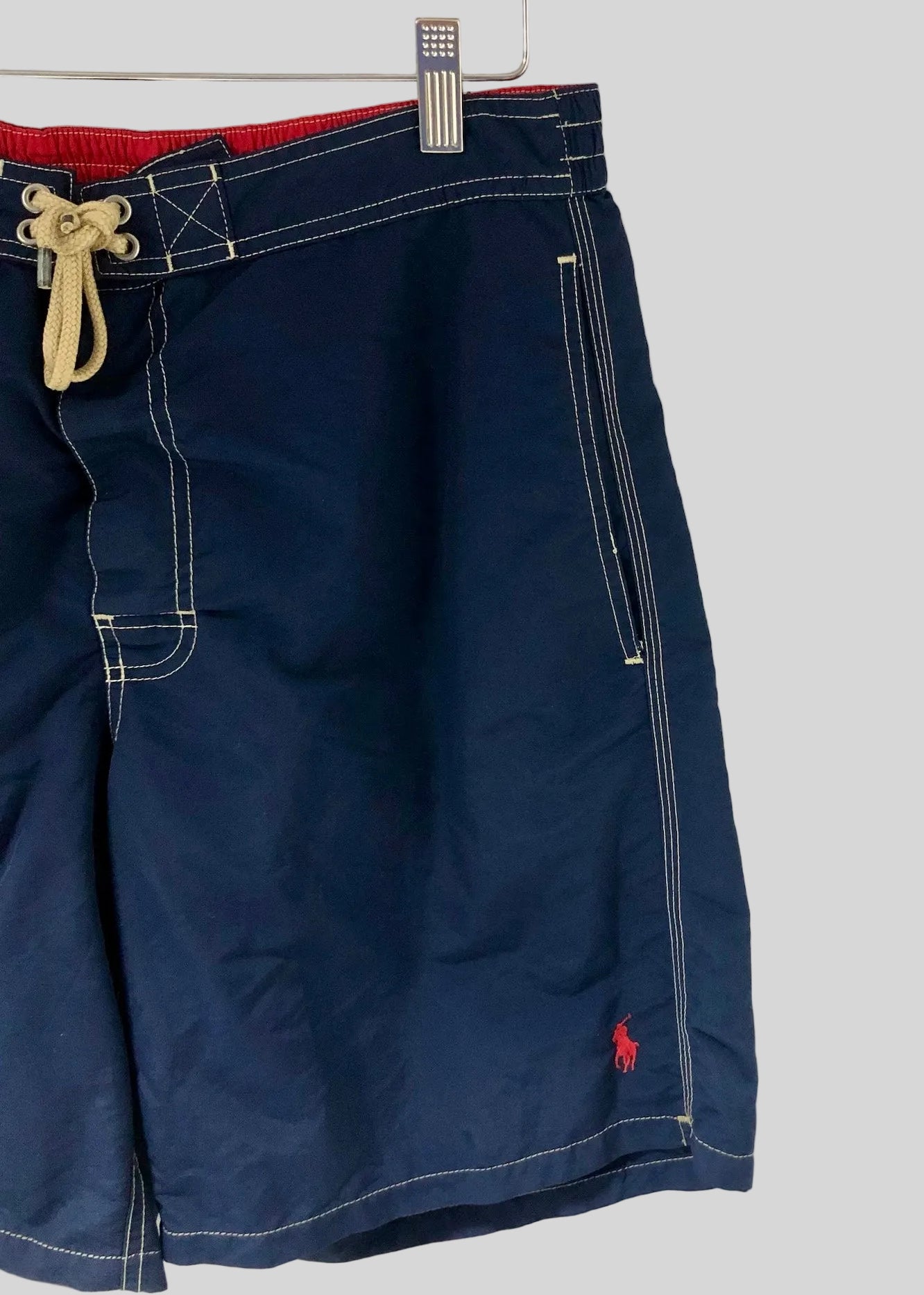 Short de baño Polo Ralph Lauren 🏇🏼 color azul navy con logo en rojo talla S