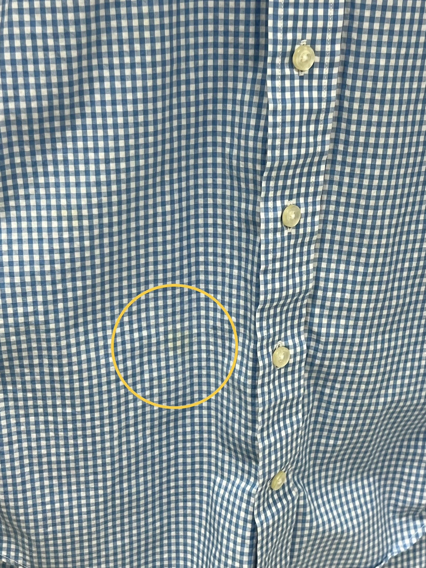 Camisa Vineyard Vines 🐳 de cuadros gingham en color celeste claro y blanco Talla XS Entalle Regular (ver descripción)