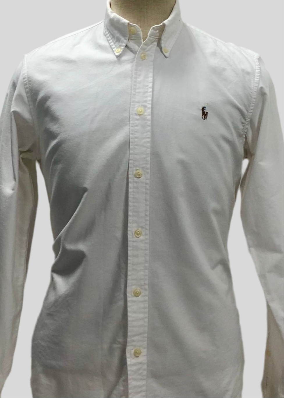 Camisa de niño Polo Ralph Lauren 🏇🏼 Oxford en color blanco Talla L Entalle Clásico